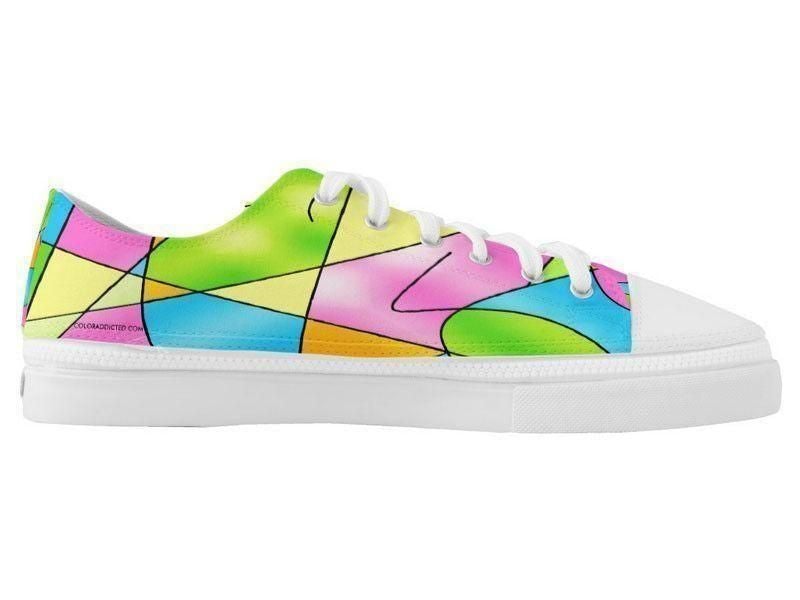 ZipZ Low-Top Sneakers-ABSTRACT CURVES #2 ZipZ Low-Top Sneakers-Multicolor Light-from COLORADDICTED.COM-