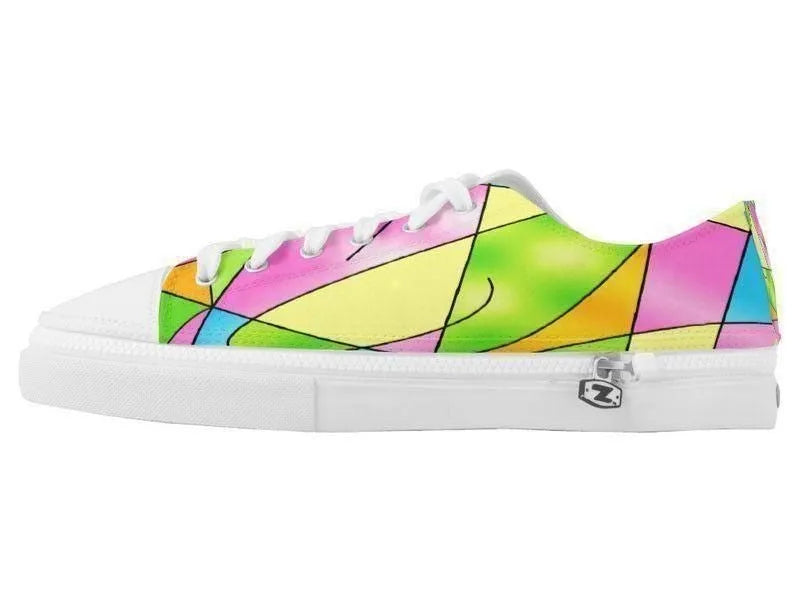 ZipZ Low-Top Sneakers-ABSTRACT CURVES #2 ZipZ Low-Top Sneakers-from COLORADDICTED.COM-