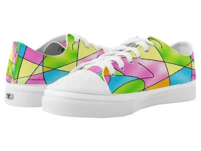 ZipZ Low-Top Sneakers-ABSTRACT CURVES #2 ZipZ Low-Top Sneakers-from COLORADDICTED.COM-