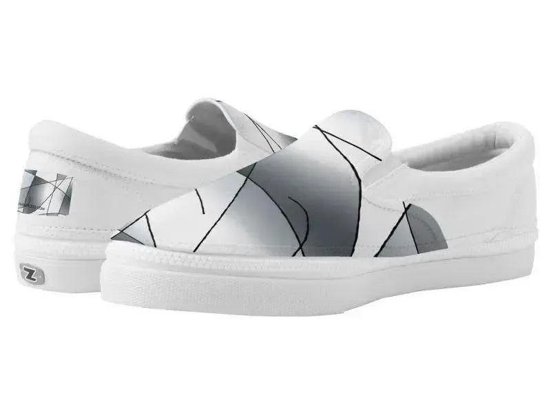 ZipZ Slip-On Sneakers-ABSTRACT CURVES #2 ZipZ Slip-On Sneakers-from COLORADDICTED.COM-
