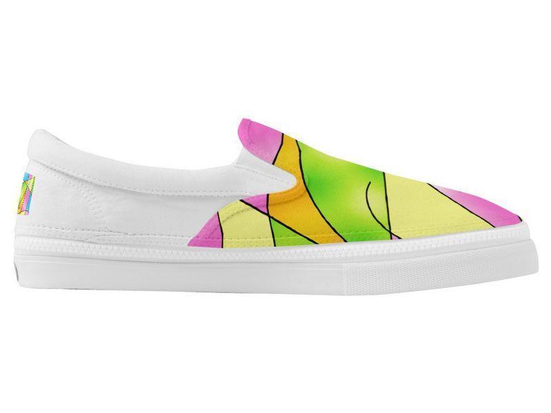 ZipZ Slip-On Sneakers-ABSTRACT CURVES #2 ZipZ Slip-On Sneakers-from COLORADDICTED.COM-