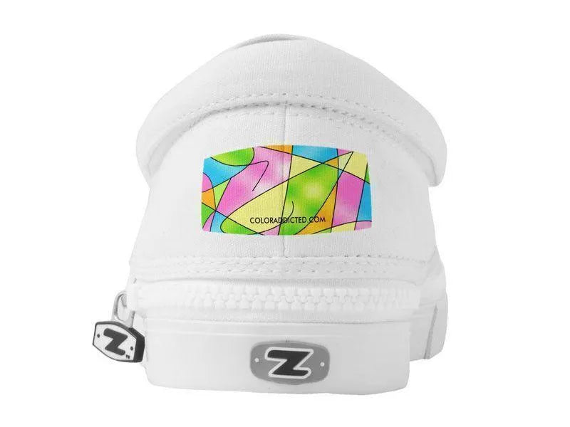 ZipZ Slip-On Sneakers-ABSTRACT CURVES #2 ZipZ Slip-On Sneakers-from COLORADDICTED.COM-