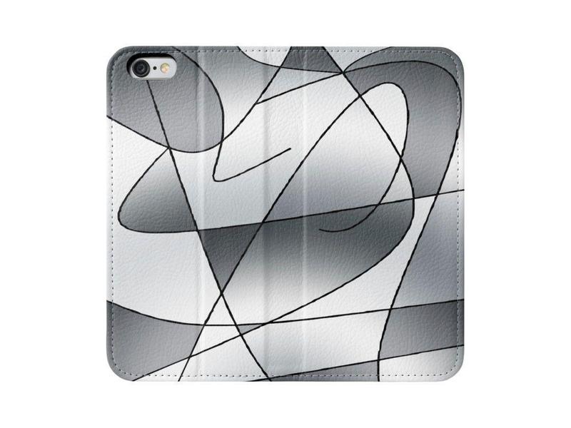 iPhone Wallets-ABSTRACT CURVES #2 iPhone Wallets-Grays-from COLORADDICTED.COM-