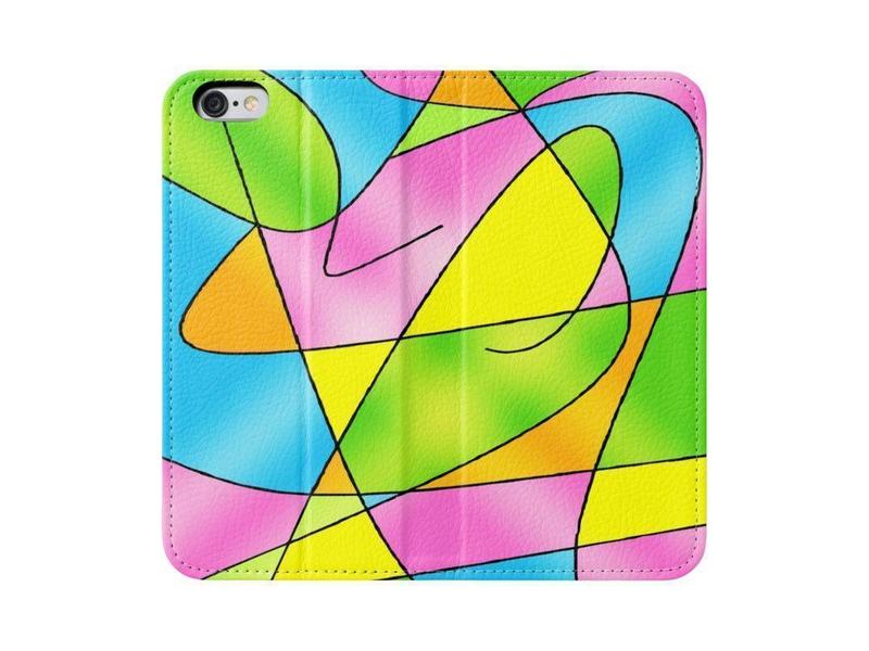 iPhone Wallets-ABSTRACT CURVES #2 iPhone Wallets-Multicolor Light-from COLORADDICTED.COM-