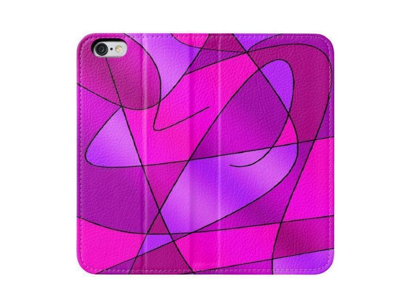 iPhone Wallets-ABSTRACT CURVES #2 iPhone Wallets-Purples &amp; Violets &amp; Fuchsias &amp; Magentas-from COLORADDICTED.COM-