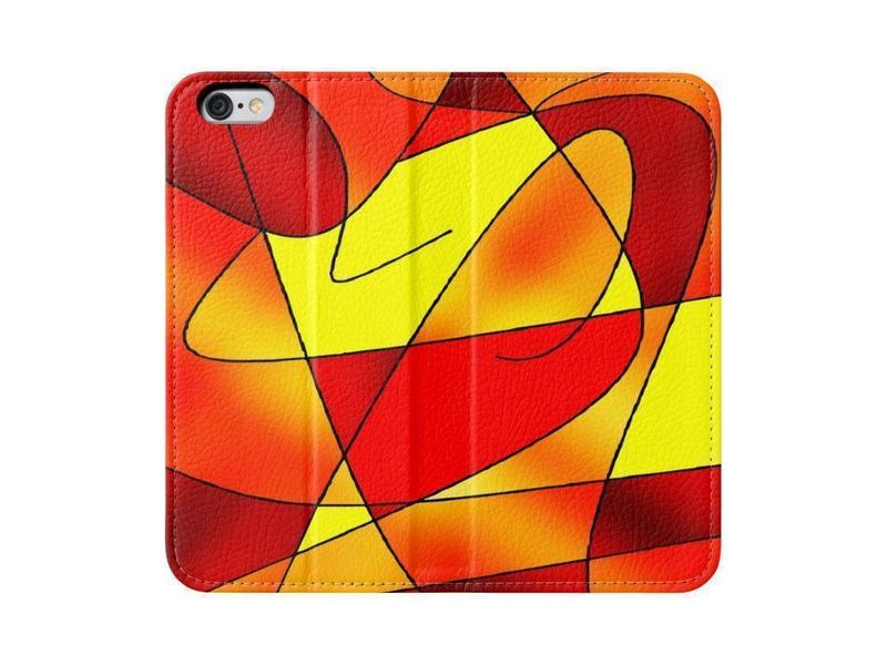 iPhone Wallets-ABSTRACT CURVES #2 iPhone Wallets-Reds &amp; Oranges &amp; Yellows-from COLORADDICTED.COM-