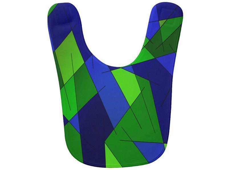 Baby Bibs-ABSTRACT LINES #1 Baby Bibs-Blues &amp; Greens-from COLORADDICTED.COM-