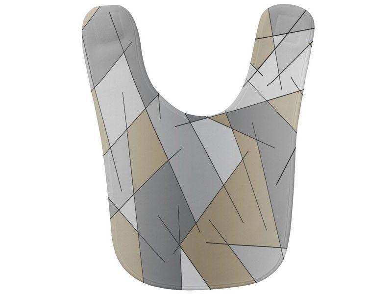 Baby Bibs-ABSTRACT LINES #1 Baby Bibs-Grays &amp; Beiges-from COLORADDICTED.COM-