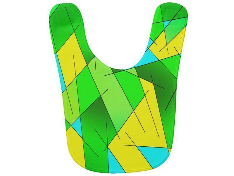Baby Bibs-ABSTRACT LINES #1 Baby Bibs-Greens, Yellows &amp; Light Blues-from COLORADDICTED.COM-