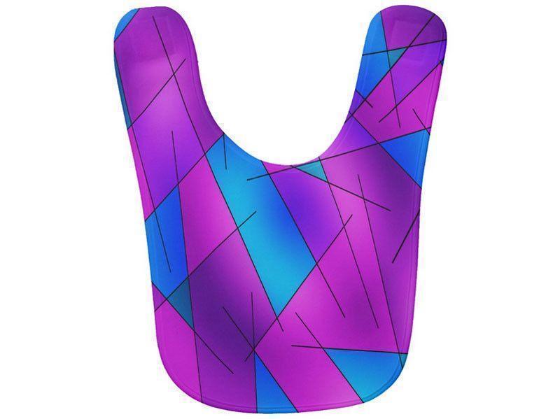Baby Bibs-ABSTRACT LINES #1 Baby Bibs-Purples, Violets, Fuchsias &amp; Turquoises-from COLORADDICTED.COM-