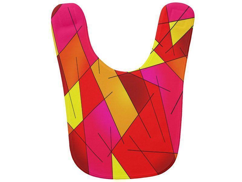 Baby Bibs-ABSTRACT LINES #1 Baby Bibs-Reds, Oranges, Yellows &amp; Fuchsias-from COLORADDICTED.COM-