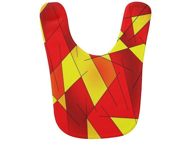 Baby Bibs-ABSTRACT LINES #1 Baby Bibs-Reds, Oranges &amp; Yellows-from COLORADDICTED.COM-