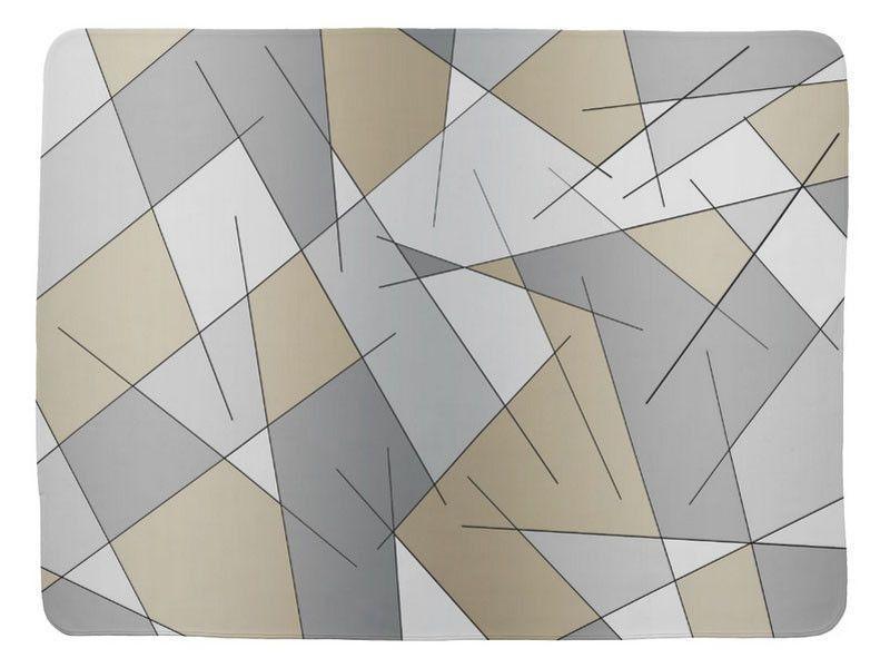 Baby Blankets-ABSTRACT LINES #1 Baby Blankets-Grays &amp; Beiges-from COLORADDICTED.COM-