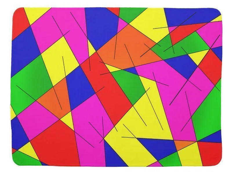 Baby Blankets-ABSTRACT LINES #1 Baby Blankets-Multicolor Bright-from COLORADDICTED.COM-