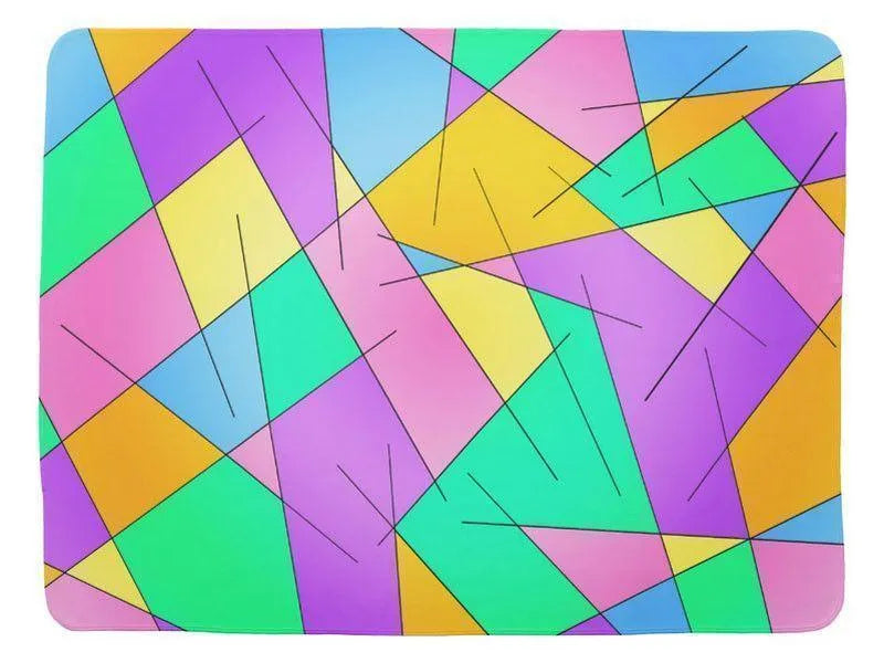 Baby Blankets-ABSTRACT LINES #1 Baby Blankets-Multicolor Light-from COLORADDICTED.COM-