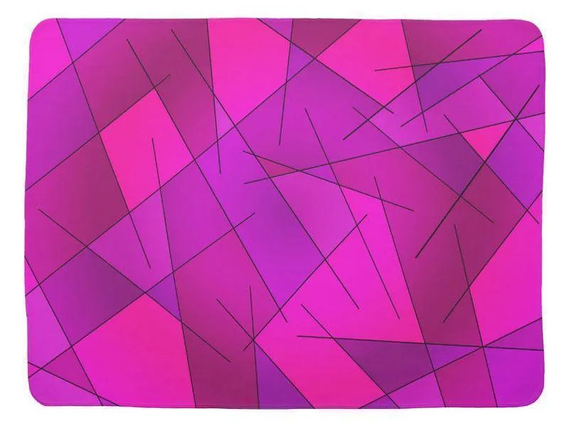 Baby Blankets-ABSTRACT LINES #1 Baby Blankets-Purples, Violets, Fuchsias &amp; Magentas-from COLORADDICTED.COM-