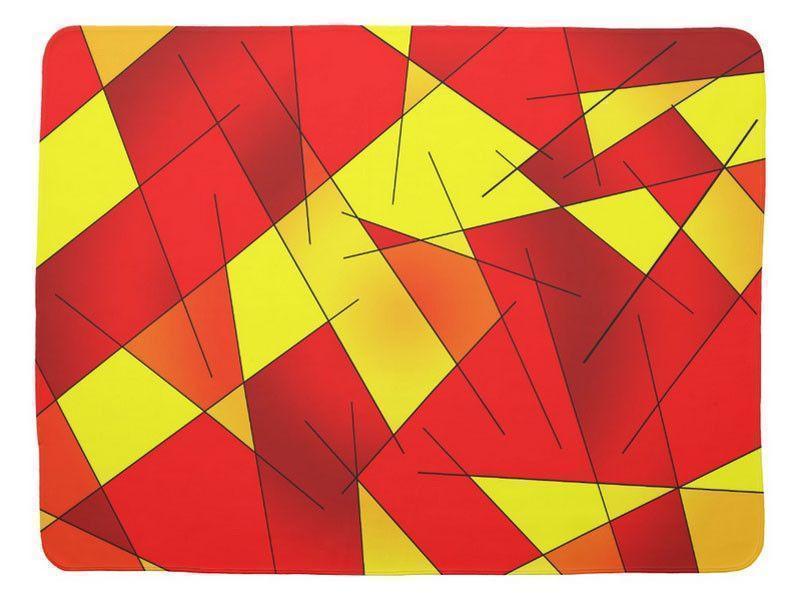 Baby Blankets-ABSTRACT LINES #1 Baby Blankets-Reds, Oranges &amp; Yellows-from COLORADDICTED.COM-