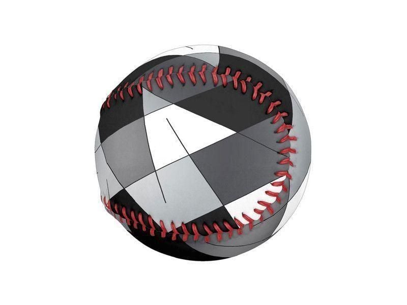 Baseballs-ABSTRACT LINES #1 Baseballs-Black &amp; Grays &amp; White-from COLORADDICTED.COM-