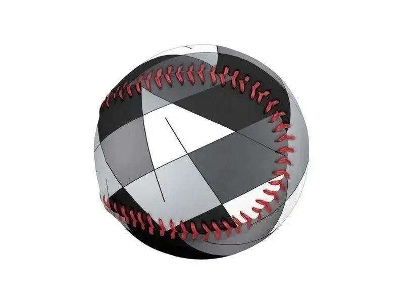 Baseballs-ABSTRACT LINES #1 Baseballs-Black & Grays & White-from COLORADDICTED.COM-