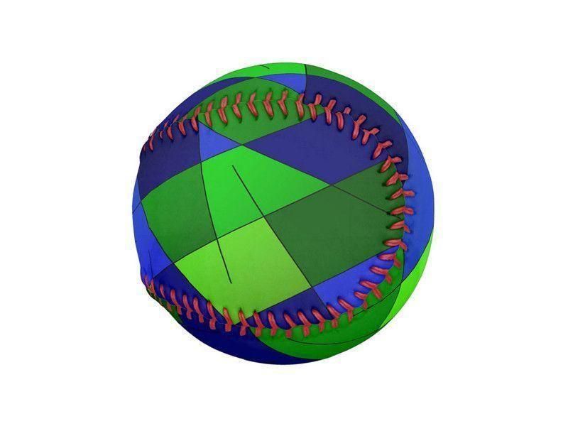 Baseballs-ABSTRACT LINES #1 Baseballs-Blues &amp; Greens-from COLORADDICTED.COM-