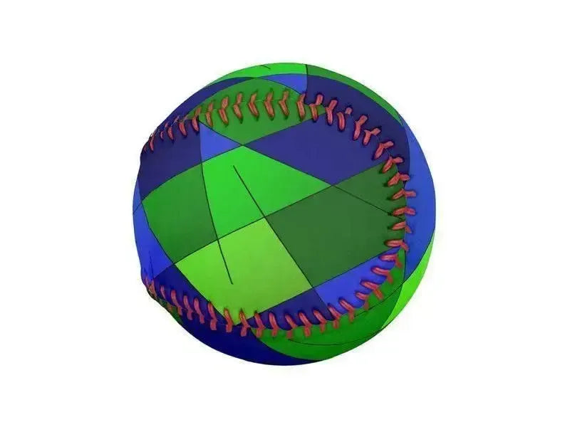Baseballs-ABSTRACT LINES #1 Baseballs-Blues & Greens-from COLORADDICTED.COM-