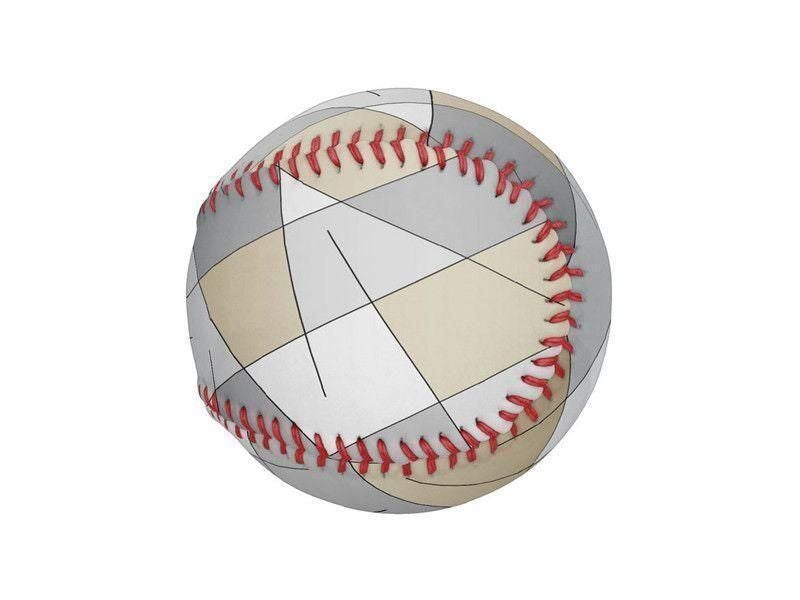 Baseballs-ABSTRACT LINES #1 Baseballs-Grays &amp; Beiges-from COLORADDICTED.COM-