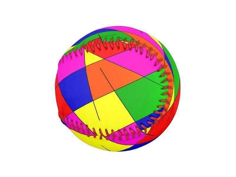 Baseballs-ABSTRACT LINES #1 Baseballs-Multicolor Bright-from COLORADDICTED.COM-