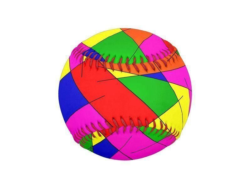 Baseballs-ABSTRACT LINES #1 Baseballs-Multicolor Bright-from COLORADDICTED.COM-