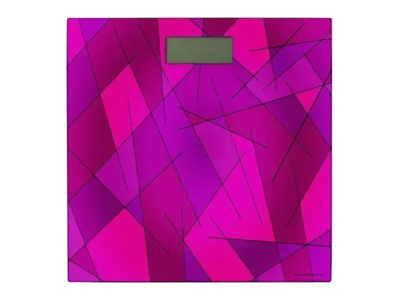 Bathroom Scales-ABSTRACT LINES #1 Bathroom Scales-Purples, Violets, Fuchsias & Magentas-from COLORADDICTED.COM-