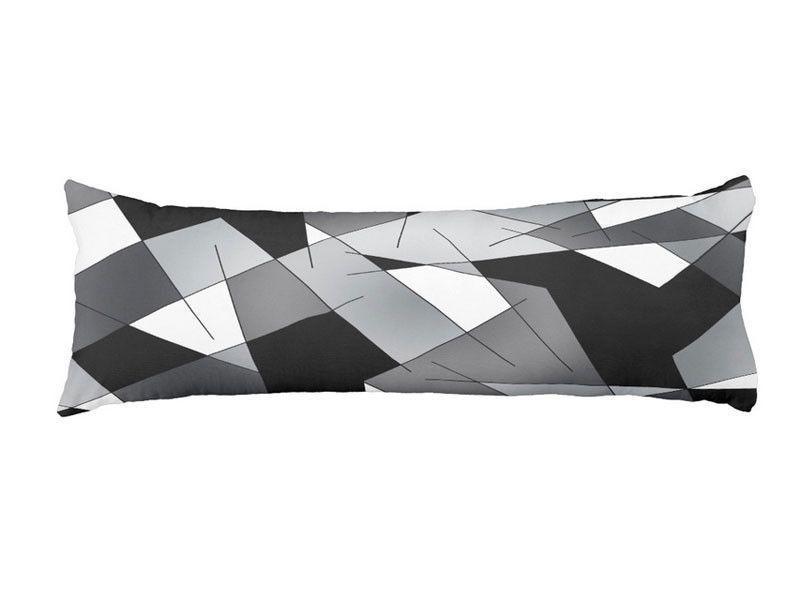 Body Pillows - Dakimakuras-ABSTRACT LINES #1 Body Pillows - Dakimakuras-Black &amp; Grays &amp; White-from COLORADDICTED.COM-