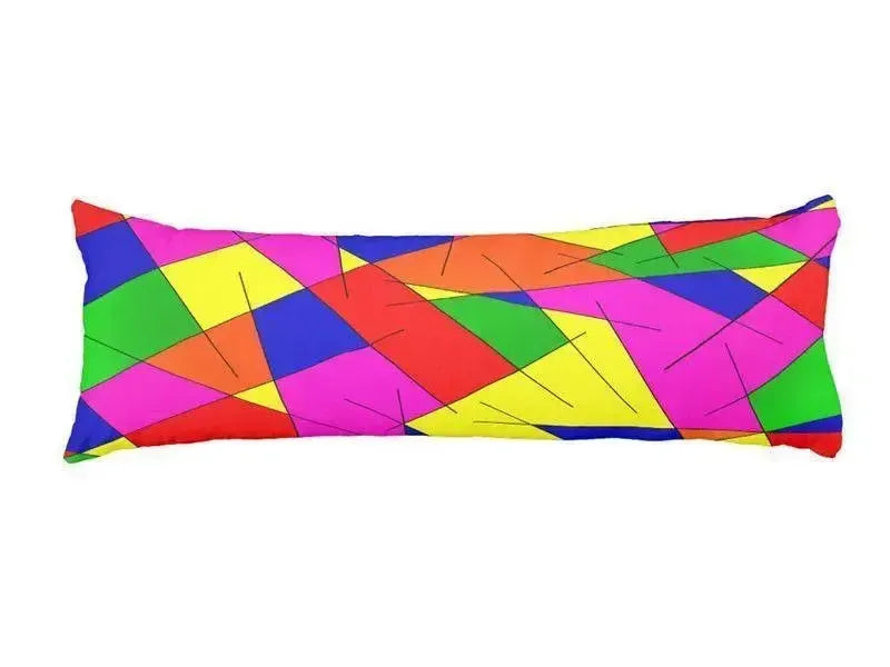 Body Pillows - Dakimakuras-ABSTRACT LINES #1 Body Pillows - Dakimakuras-Multicolor Bright-from COLORADDICTED.COM-