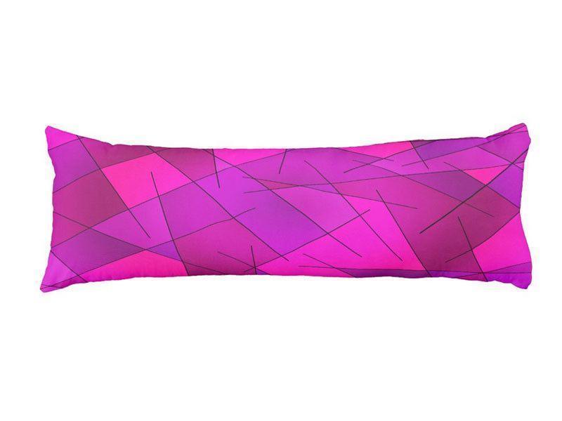 Body Pillows - Dakimakuras-ABSTRACT LINES #1 Body Pillows - Dakimakuras-Purples &amp; Violets &amp; Fuchsias &amp; Magentas-from COLORADDICTED.COM-