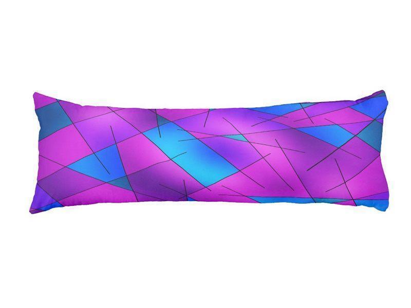 Body Pillows - Dakimakuras-ABSTRACT LINES #1 Body Pillows - Dakimakuras-Purples &amp; Violets &amp; Fuchsias &amp; Turquoises-from COLORADDICTED.COM-