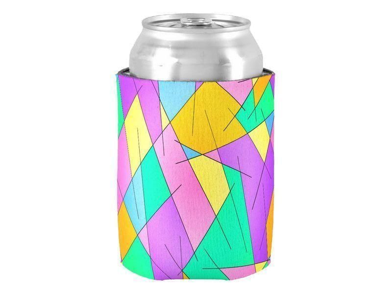 Can Cooler Sleeves – Can Koozies-ABSTRACT LINES #1 Bottle &amp; Can Cooler Sleeves – Bottle &amp; Can Koozies-Multicolor Light-from COLORADDICTED.COM-