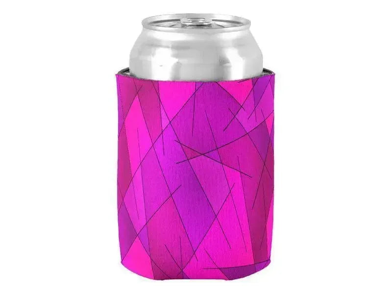 Can Cooler Sleeves – Can Koozies-ABSTRACT LINES #1 Bottle & Can Cooler Sleeves – Bottle & Can Koozies-Purples & Violets & Fuchsias & Magentas-from COLORADDICTED.COM-