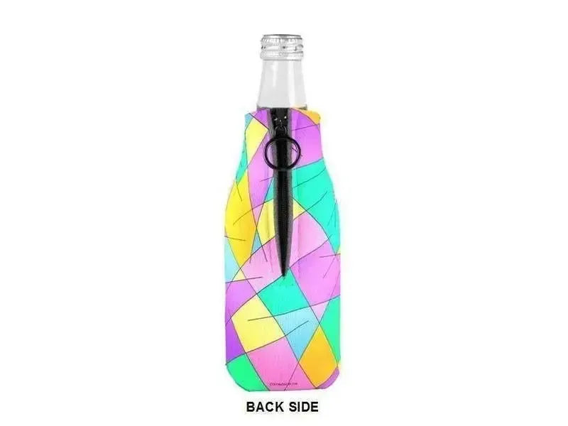 Bottle Cooler Sleeves – Bottle Koozies-ABSTRACT LINES #1 Bottle Cooler Sleeves – Bottle Koozies-from COLORADDICTED.COM-