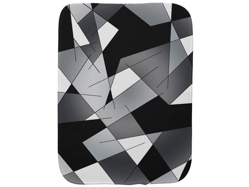 Burp Cloths-ABSTRACT LINES #1 Burp Cloths-Black, Grays &amp; White-from COLORADDICTED.COM-