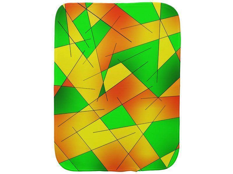 Burp Cloths-ABSTRACT LINES #1 Burp Cloths-Greens, Oranges &amp; Yellows-from COLORADDICTED.COM-