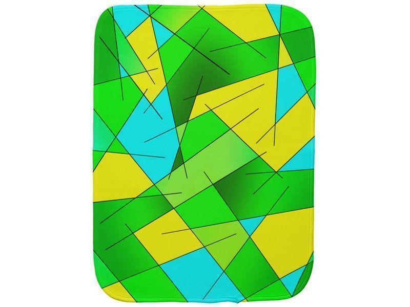 Burp Cloths-ABSTRACT LINES #1 Burp Cloths-Greens, Yellows &amp; Light Blues-from COLORADDICTED.COM-