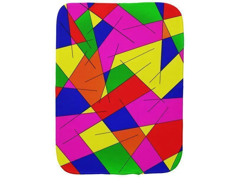 Burp Cloths-ABSTRACT LINES #1 Burp Cloths-Multicolor Bright-from COLORADDICTED.COM-