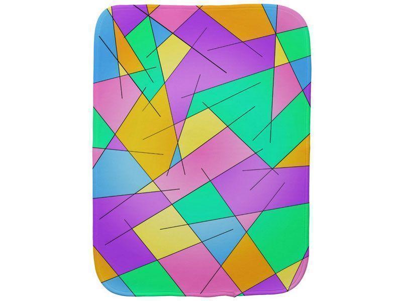 Burp Cloths-ABSTRACT LINES #1 Burp Cloths-Multicolor Light-from COLORADDICTED.COM-