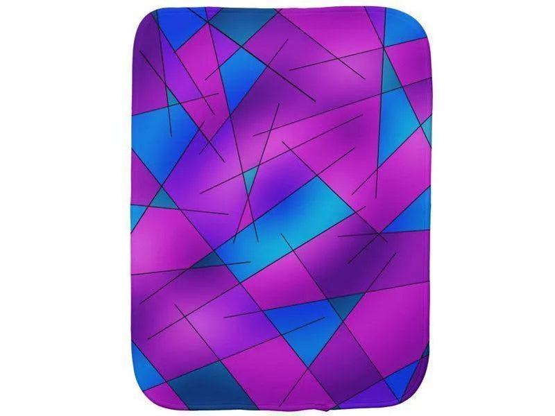 Burp Cloths-ABSTRACT LINES #1 Burp Cloths-Purples, Violets, Fuchsias &amp; Turquoises-from COLORADDICTED.COM-