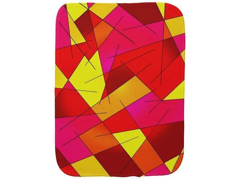 Burp Cloths-ABSTRACT LINES #1 Burp Cloths-Reds, Oranges, Yellows &amp; Fuchsias-from COLORADDICTED.COM-
