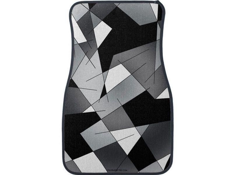 Car Mats-ABSTRACT LINES #1 Car Mats Sets-Black &amp; Grays &amp; White-from COLORADDICTED.COM-