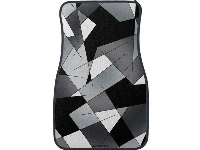 Car Mats-ABSTRACT LINES #1 Car Mats Sets-Black & Grays & White-from COLORADDICTED.COM-