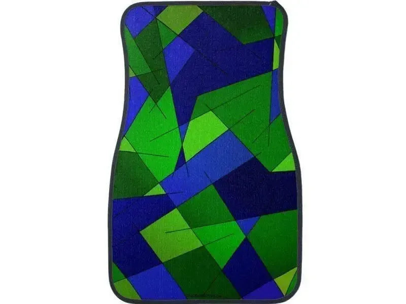 Car Mats-ABSTRACT LINES #1 Car Mats Sets-Blues & Greens-from COLORADDICTED.COM-