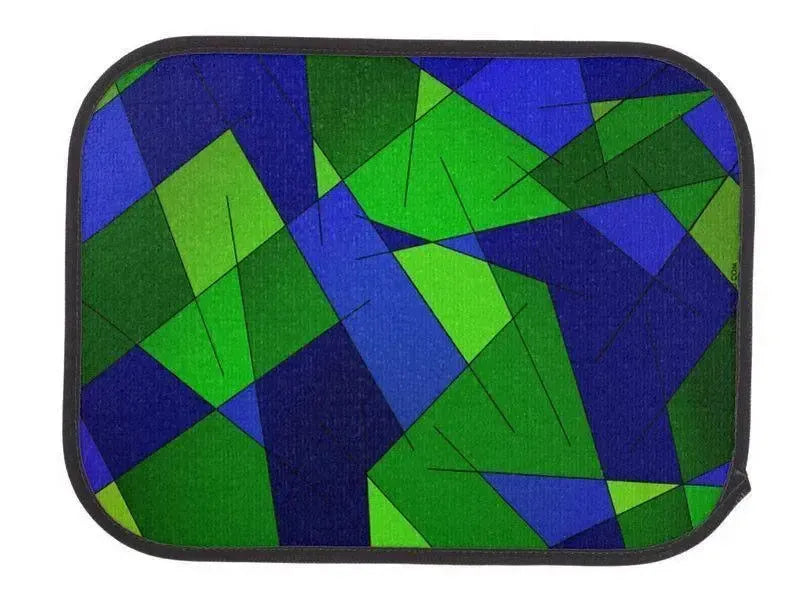 Car Mats-ABSTRACT LINES #1 Car Mats Sets-Blues & Greens-from COLORADDICTED.COM-