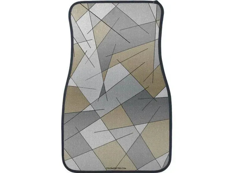 Car Mats-ABSTRACT LINES #1 Car Mats Sets-Grays & Beiges-from COLORADDICTED.COM-