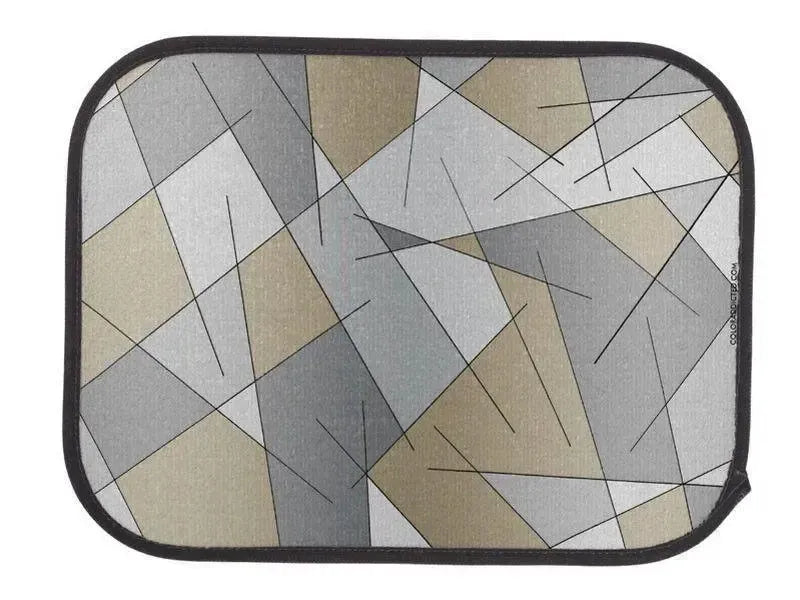 Car Mats-ABSTRACT LINES #1 Car Mats Sets-Grays & Beiges-from COLORADDICTED.COM-