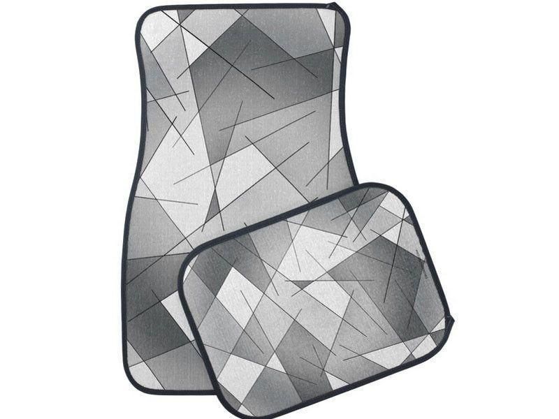 Car Mats-ABSTRACT LINES #1 Car Mats Sets-Grays &amp; White-from COLORADDICTED.COM-